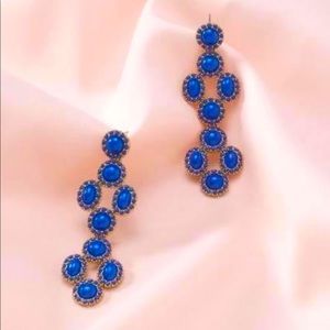 Sardinian earrings, cobalt blue, 3in1